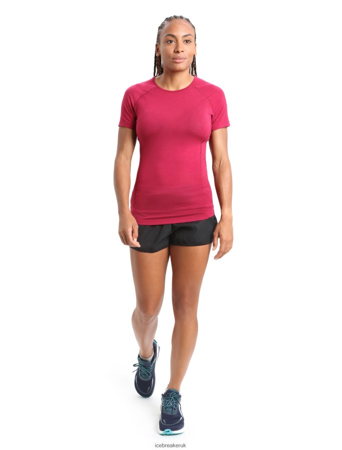 Icebreaker Women BodyfitZone Merino 150 Zone Short Sleeve Crewe Thermal Top Z04NXR891 Clothing Cherry - Image 3