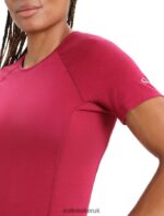 Icebreaker Women BodyfitZone Merino 150 Zone Short Sleeve Crewe Thermal Top Z04NXR891 Clothing Cherry - Image 6