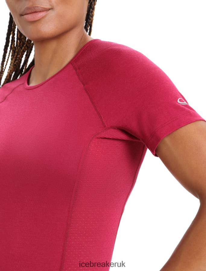Icebreaker Women BodyfitZone Merino 150 Zone Short Sleeve Crewe Thermal Top Z04NXR891 Clothing Cherry - Image 6