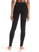 Icebreaker Women BodyfitZone Merino 150 Zone Thermal Leggings Z04NXR579 Clothing Black - Image 2