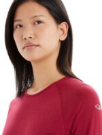 Icebreaker Women BodyfitZone Merino 200 Zone Thermal Long Sleeve Crewe Top Z04NXR863 Clothing Cherry - Image 4
