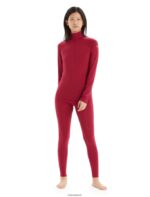 Icebreaker Women BodyfitZone Merino 200 Zone Thermal Long Sleeve Half Zip Top Z04NXR806 Clothing Cherry - Image 3