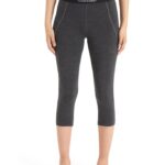 Icebreaker Women BodyfitZone Merino 260 Zone 3/4 Thermal Leggings Z04NXR886 Clothing Jet Heather/Black