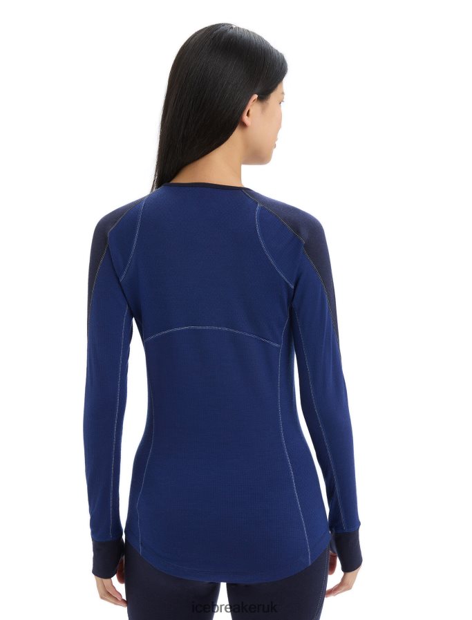 Icebreaker Women BodyfitZone Merino 260 Zone Long Sleeve Crewe Thermal Top Z04NXR871 Clothing Midnight Navy/Royal Navy - Image 2