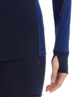 Icebreaker Women BodyfitZone Merino 260 Zone Long Sleeve Crewe Thermal Top Z04NXR871 Clothing Midnight Navy/Royal Navy - Image 6