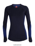 Icebreaker Women BodyfitZone Merino 260 Zone Long Sleeve Crewe Thermal Top Z04NXR871 Clothing Midnight Navy/Royal Navy - Image 7