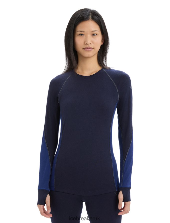 icebreaker_women_bodyfitzone_merino_260_zone_long_sleeve_crewe_thermal_top_z04nxr871_clothing_midnight_navy_royal_navy.jpg Icebreaker Women BodyfitZone Merino 260 Zone Long Sleeve Crewe Thermal Top Z04NXR871 Clothing Midnight Navy/Royal Navy - Image 1