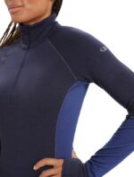 Icebreaker Women BodyfitZone Merino 260 Zone Long Sleeve Half Zip Thermal Top Z04NXR846 Clothing Midnight Navy/Royal Navy - Image 6