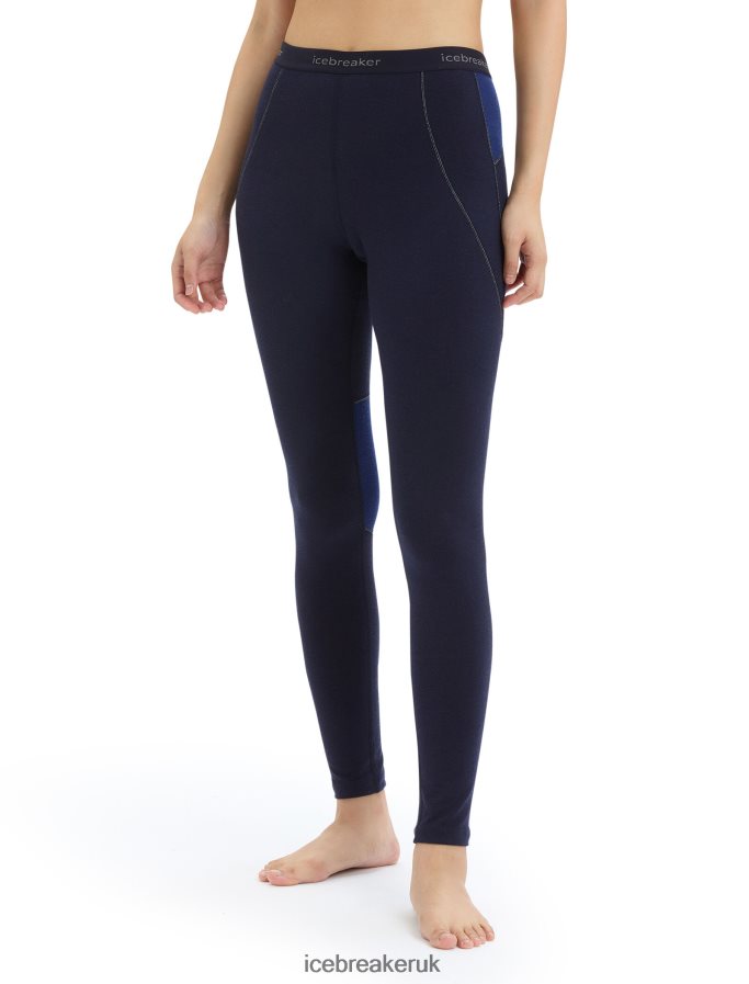 Icebreaker Women BodyfitZone Merino 260 Zone Thermal Leggings Z04NXR864 Clothing Midnight Navy/Royal Navy - Image 1