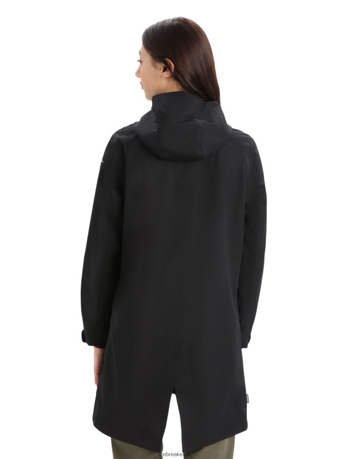 Icebreaker Women City Label Shell+ Merino 4-in-1 Parka Z04NXR686 Clothing Black - Image 2