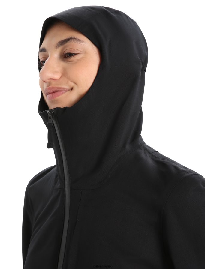 Icebreaker Women City Label Shell+ Merino 4-in-1 Parka Z04NXR686 Clothing Black - Image 11
