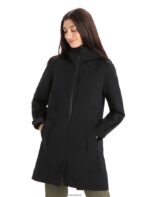 Icebreaker Women City Label Shell+ Merino 4-in-1 Parka Z04NXR686 Clothing Black