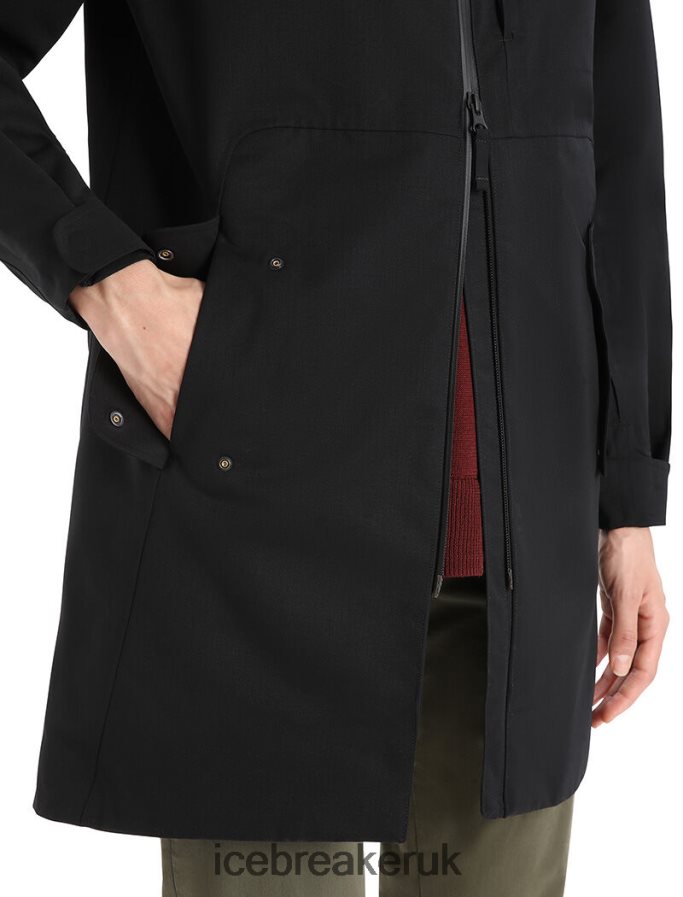 Icebreaker Women City Label Shell+ Merino 4-in-1 Parka Z04NXR686 Clothing Black - Image 17