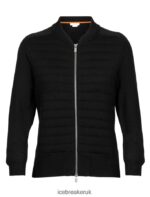 Icebreaker Women City Label ZoneKnit Merino Insulated Knit Bomber Z04NXR683 Clothing Black - Image 7