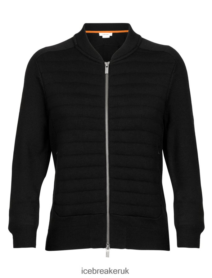 Icebreaker Women City Label ZoneKnit Merino Insulated Knit Bomber Z04NXR683 Clothing Black - Image 7