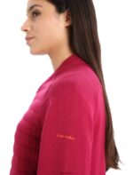 Icebreaker Women City Label ZoneKnit Merino Insulated Knit Bomber Z04NXR879 Clothing Cherry - Image 5