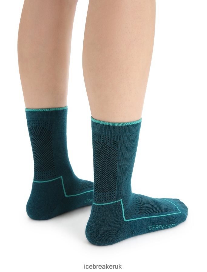 Icebreaker Women Cool-Lite Merino Hike 3Q Crew Socks Z04NXR779 Accessories Green Glory/Fresh - Image 2