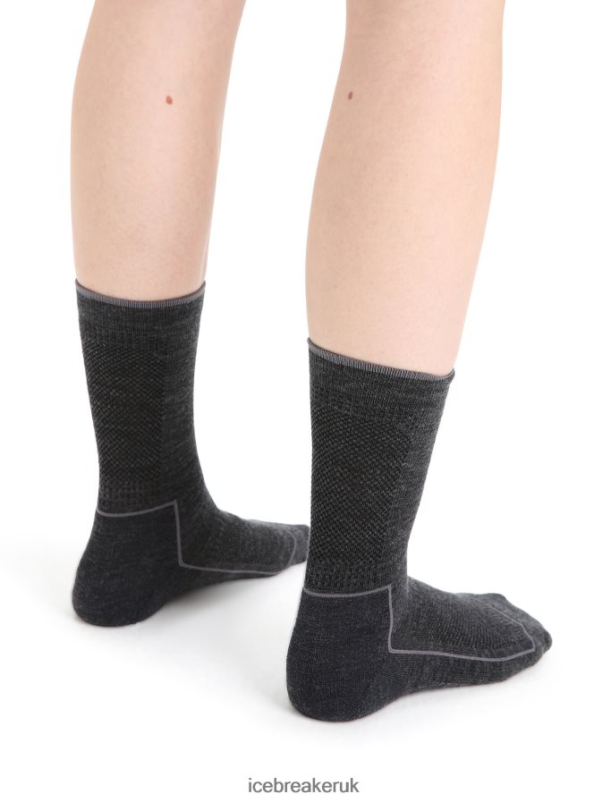 Icebreaker Women Cool-Lite Merino Hike 3Q Crew Socks Z04NXR780 Accessories Jet Heather/Monsoon - Image 2