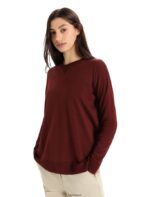 Icebreaker Women Cool-Lite Merino Nova Sweater Sweatshirt Z04NXR903 Clothing Espresso