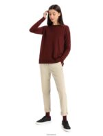 Icebreaker Women Cool-Lite Merino Nova Sweater Sweatshirt Z04NXR903 Clothing Espresso - Image 3
