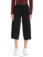 Icebreaker Women Cool-Lite Merino Yanni Culotte Pants Z04NXR796 Clothing Black