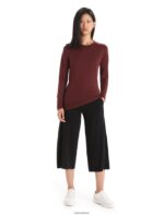 Icebreaker Women Cool-Lite Merino Yanni Culotte Pants Z04NXR796 Clothing Black - Image 3