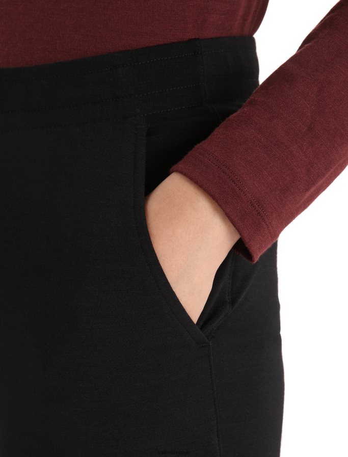 Icebreaker Women Cool-Lite Merino Yanni Culotte Pants Z04NXR796 Clothing Black - Image 5