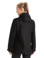 Icebreaker Women Felted Merino Hooded Jacket Z04NXR814 Clothing Black - Image 2