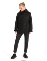 Icebreaker Women Felted Merino Hooded Jacket Z04NXR814 Clothing Black - Image 3