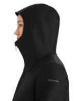 Icebreaker Women Felted Merino Hooded Jacket Z04NXR814 Clothing Black - Image 5
