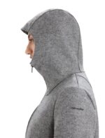 Icebreaker Women Felted Merino Hooded Jacket Z04NXR815 Clothing Gritstone Heather - Image 7