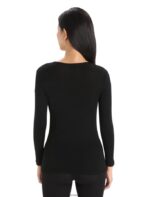 Icebreaker Women Merino 175 Everyday Long Sleeve Crewe Thermal Top Z04NXR564 Clothing Black - Image 2