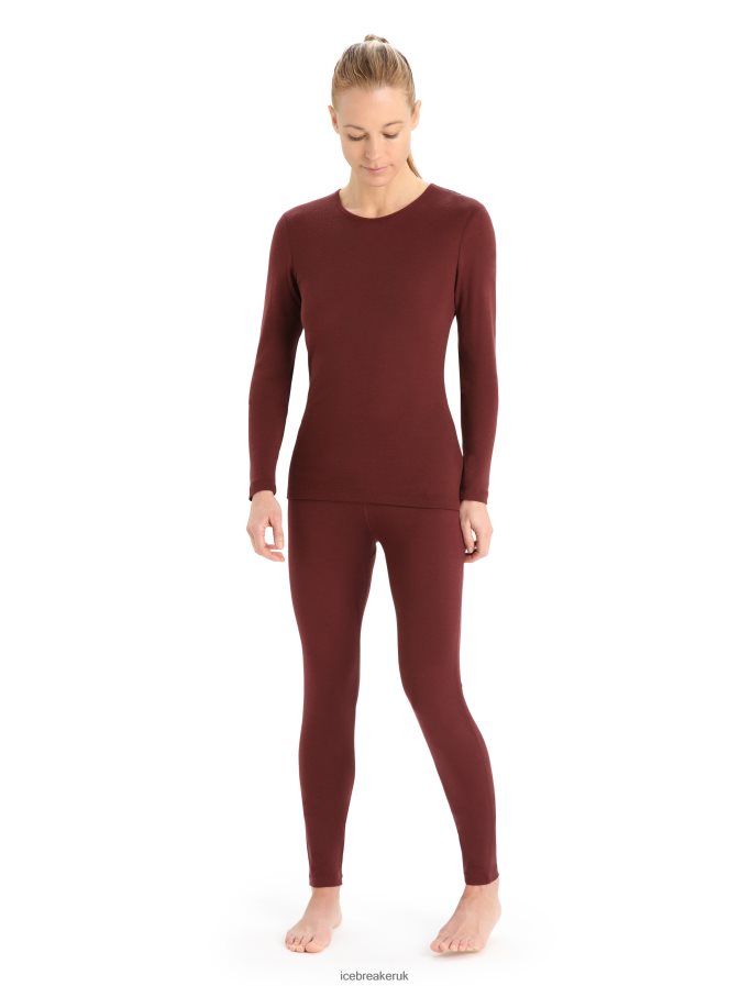 Icebreaker Women Merino 175 Everyday Long Sleeve Crewe Thermal Top Z04NXR816 Clothing Espresso - Image 3