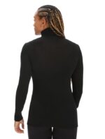 Icebreaker Women Merino 175 Everyday Long Sleeve Half Zip Thermal Top Z04NXR584 Clothing Black - Image 2