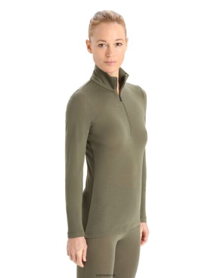 Icebreaker Women Merino 175 Everyday Long Sleeve Half Zip Thermal Top Z04NXR837 Clothing Loden