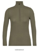 Icebreaker Women Merino 175 Everyday Long Sleeve Half Zip Thermal Top Z04NXR837 Clothing Loden - Image 6