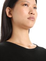 Icebreaker Women Merino 175 Everyday Short Sleeve Crewe Thermal Top Z04NXR573 Clothing Black - Image 4