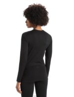 Icebreaker Women Merino 200 Oasis Long Sleeve Crewe Thermal Top Z04NXR557 Clothing Black - Image 2