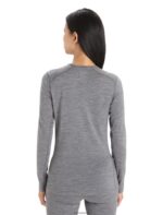 Icebreaker Women Merino 200 Oasis Long Sleeve Crewe Thermal Top Z04NXR558 Clothing Gritstone Heather - Image 2