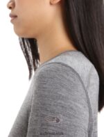 Icebreaker Women Merino 200 Oasis Long Sleeve Crewe Thermal Top Z04NXR558 Clothing Gritstone Heather - Image 5