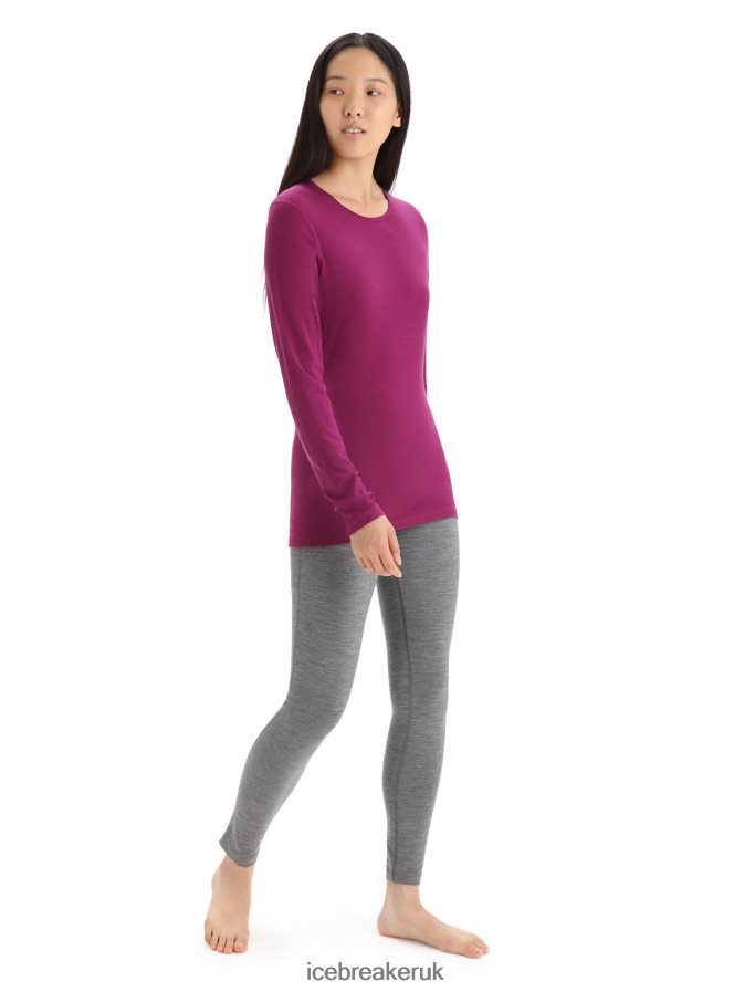 Icebreaker Women Merino 200 Oasis Long Sleeve Crewe Thermal Top Z04NXR560 Clothing Go Berry - Image 3