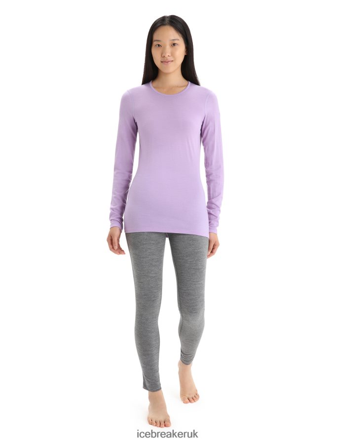 Icebreaker Women Merino 200 Oasis Long Sleeve Crewe Thermal Top Z04NXR561 Clothing Purple Gaze - Image 3