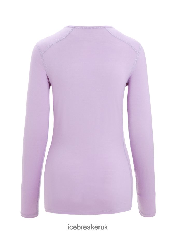 Icebreaker Women Merino 200 Oasis Long Sleeve Crewe Thermal Top Z04NXR561 Clothing Purple Gaze - Image 6