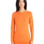 Icebreaker Women Merino 200 Oasis Long Sleeve Crewe Thermal Top Z04NXR803 Clothing Flash