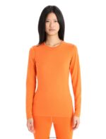 Icebreaker Women Merino 200 Oasis Long Sleeve Crewe Thermal Top Z04NXR803 Clothing Flash