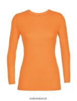 Icebreaker Women Merino 200 Oasis Long Sleeve Crewe Thermal Top Z04NXR803 Clothing Flash - Image 6