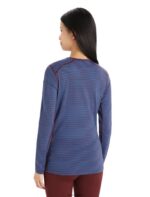 Icebreaker Women Merino 200 Oasis Long Sleeve Crewe Thermal Top Z04NXR804 Clothing Lazurite/Espresso - Image 2