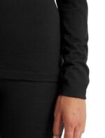 Icebreaker Women Merino 200 Oasis Long Sleeve Half Zip Thermal Top Z04NXR568 Clothing Black - Image 6