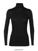 Icebreaker Women Merino 200 Oasis Long Sleeve Half Zip Thermal Top Z04NXR568 Clothing Black - Image 7