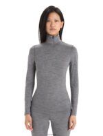 Icebreaker Women Merino 200 Oasis Long Sleeve Half Zip Thermal Top Z04NXR569 Clothing Gritstone Heather